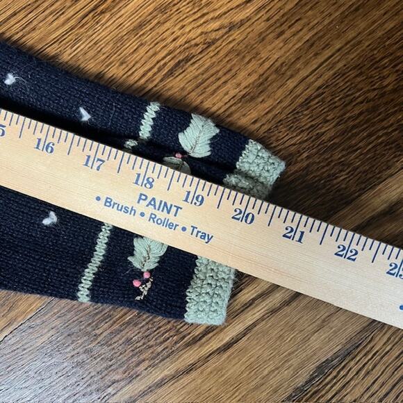 VTG Christopher & Banks Holly Berry Wreath Pullover Sweater Womens S Embroidered - Picture 6 of 10